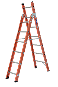 ESCADA COGUMELO FIBRA DE VIDRO TESOURA E SINGELA HOBBY TSH-6-12 LARANJA