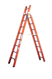 ESCADA COGUMELO FIBRA DE VIDRO TESOURA E SINGELA HOBBY TSH-8-16 LARANJA