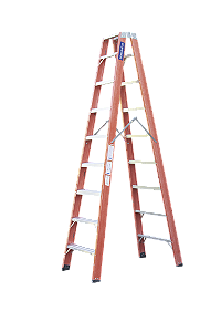 ESCADA COGUMELO FIBRA DE VIDRO TESOURA TF-8 LARANJA