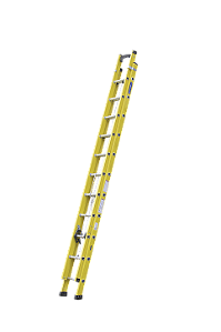 ESCADA 6 METROS DE ALTURA FIBRA DE VIDRO EXTENSÍVEL 19 DEGRAUS EFV-600 COGUMELO COR AMARELA