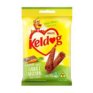 Petisco Bifinho Carne e Vegetais Kelco Keldog 55 g