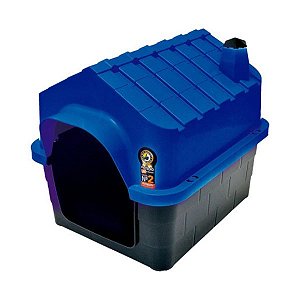 Casa para Cachorro de Plástico Azul M