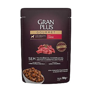 Ração Úmida GranPlus Gourmet Cães Adultos Carne 100 g