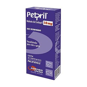 Petpril 10mg Vasodilatador para Cães e Gatos 30 comprimidos