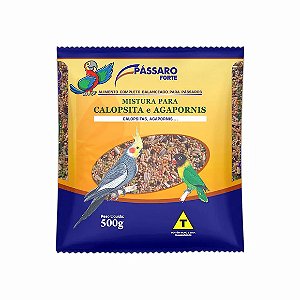 Mistura para Calopsita e Agapornes Pássaro Forte 500 g