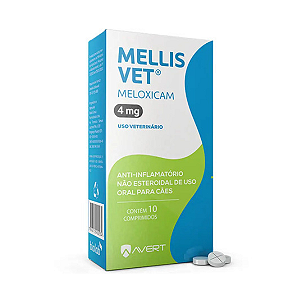 Mellis Vet 4mg Anti-inflamatório para Cães 10 comprimidos