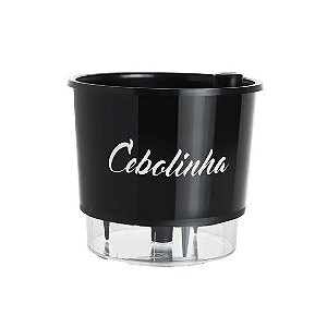 Vaso Autoirrigável Cebolinha Raiz Preto Nº 03