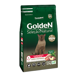Golden Selecao Natural Gatos Castrados 3 Kg