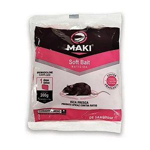 Raticida Soft Bait Maki 200 Gr (20 Un)