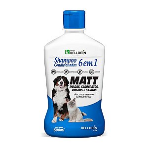 Shampoo E Condicionador 6x1 Matt Pulgas 500 Ml