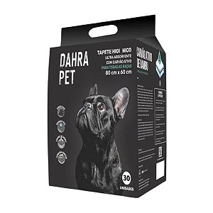 Tapete Higienico Dahra Pet C/ Carvao Ativado 80x60cm C/ 30un- Promocional