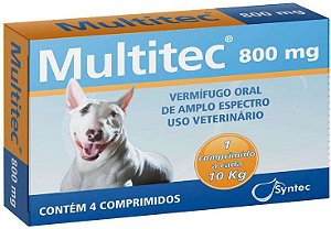 Vermifugo Multitec  800 Mg - 4 Cp