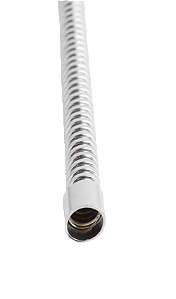 14e - TUBO FLEXÍVEL CROMADO 1/4" - 1 METRO