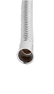 14b - TUBO FLEXÍVEL CROMADO 3/8" - 2 METROS