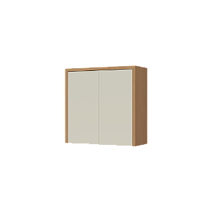 ARMARIO AEREO 2 PORTAS 80CM 100% MDF CONDESSA CARVALHO-GREIGE NESHER