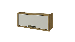 AEREO GELADEIRA 1 PORTA BASCULANTE 80CM 100% MDF IMPERATRIZ FREIJO-OFF WHITE NESHER