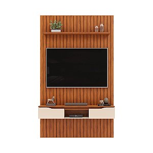 PAINEL RIPADO 143X240 PRATIC C/ BANCADA ISAC FREIJO/FREIJO/OFF WHITE DJ