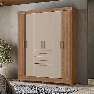 ROUPEIRO 7 PORTAS 2 GAVETAS 061043 MALTA CARVALHO/FENDI FR MOVAL