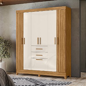 ROUPEIRO 7 PORTAS 2 GAVETAS 061032 MALTA FREIJO/OFF WHITE FR MOVAL