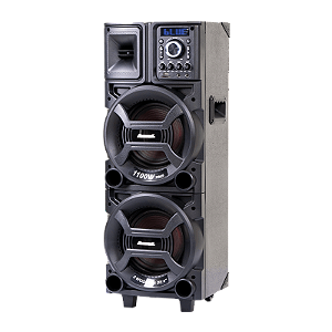 TORRE DE SOM 1100W ACA 1101 BLACK DUPLO 8 BIV AMVOX