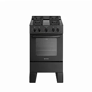 FOGAO 4B VIDRO MILAO GLASS PRETO ATLAS