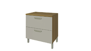 BALCAO 1 PORTA 1 GAVETA 800 PRINCESA FREIJÓ/OFF WHITE NESHER