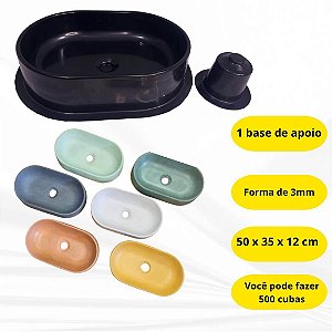 Kit Forma Oval Alto Padrão + Mini Forma Mostruário 3 mm