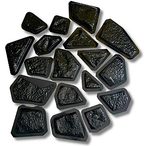 KIT MOLDES 18 PEDRAS MINEIRAS GESSO E CIMENTO