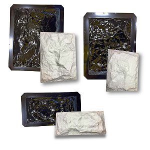 KIT 3 MOLDES PEDRAS NATURAIS P,M,G Ref. 104