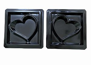 KIT 2 COBOGÓ CORAÇÃO VAZADO DUPLA FACE 34x34cm Ref. B504