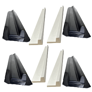 kit 4 formas para fabrica gesso 3d Tabica 100x5x7cm