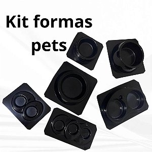 kit 6 formas pets para comedouro ref 6000