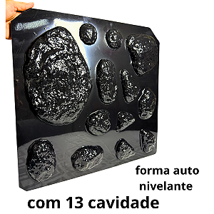Molde Forma Abs 13 Pedras Moledo Gesso Cimento REF ML