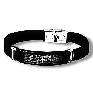 Pulseira Pai Nosso em Aço Inoxidável – Coleção Nathan Vintage