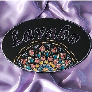 Placa Lavabo Mandala em Pontilhismo