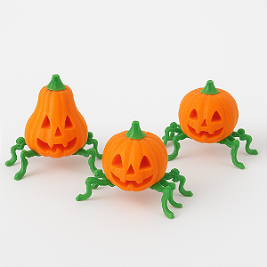 Mini Abóbora Halloween 3D com Pernas Articuladas