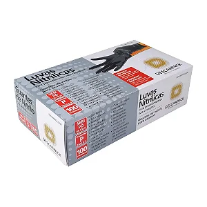 Luva Nitrílica Descarpack Sem Pó Preta