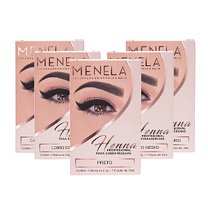 Henna para Sobrancelha Cores Variadas 2,5g - Menela