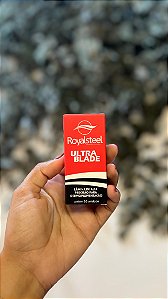 Caixa Lâmina Ultra Blade Royal Steel (Anvisa) - 12 Pontas Micro Flex 0.18mm (50 unidade ) Chanfrada/Vermelha