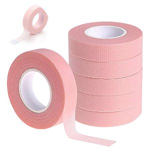 ￼Fita Transpore/Micropore Rosa Antialérgica Para Extensão E Alongamento De Cílios 9m (unidade)