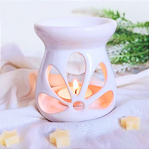 Kit Rechaud Floral - 45gr Pastilhas - 5 Velas