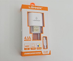 Carregador Rápido Tipo C LEHMOX 4.1A