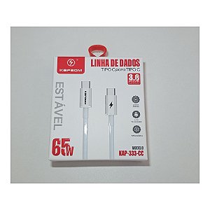 Cabo de Dados Tipo C Kapbom KAP-333-CC 65W
