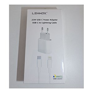 Carregador Lehmax 25W USB-C com Cabo Lightning