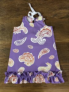 Vestido Lavanda infantil de algodão