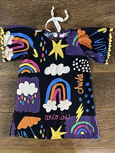 Vestido Infantil Arco Íris - Elegância e Conforto para Pequenas
