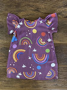 Vestido Infantil Arco Íris em Viscose