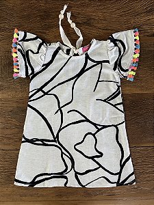 Vestido Infantil Rabisco em Viscolinho