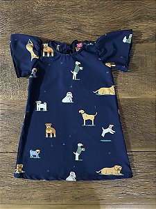 Vestido Infantil Doguinhos em Viscose