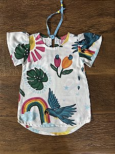 Vestido Infantil Arara em Viscolinho